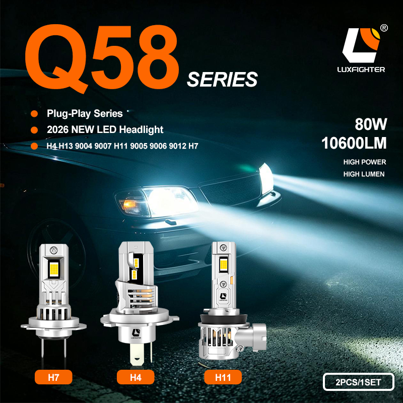 ไฟหน้ารถยนต์ LED แบบเสียบปลั๊กซีรีส์ LUXFIGHTER 2026 Q58 ใหม่ทั้งหมดได้เปิดตัวอย่างเป็นทางการแล้ว
